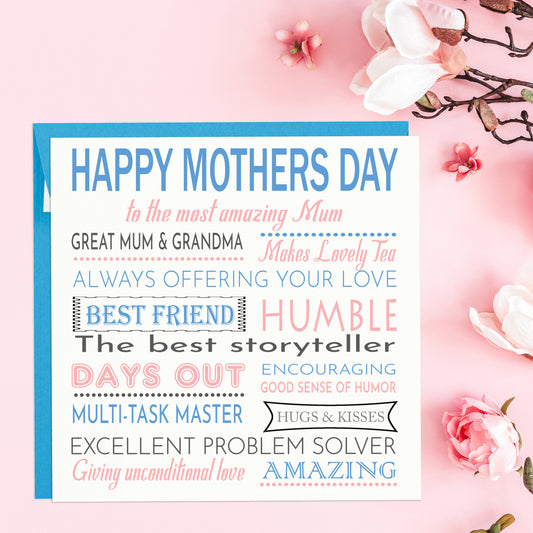 Word Art MOTHERS DAY Card