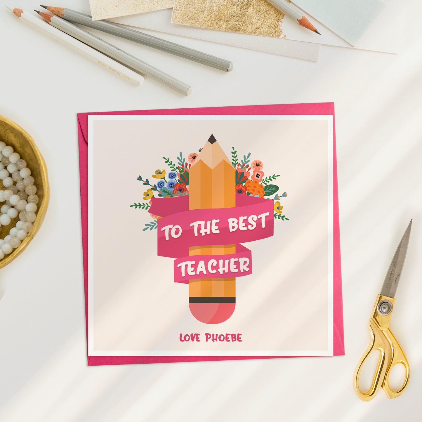 To the best Teacher Personalised Card