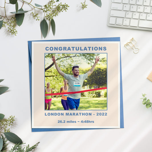 Personalised London Marathon Photo Card