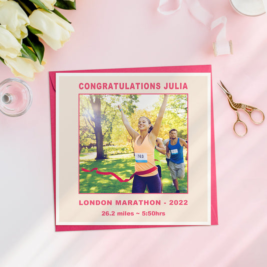 Personalised London Marathon Photo Card
