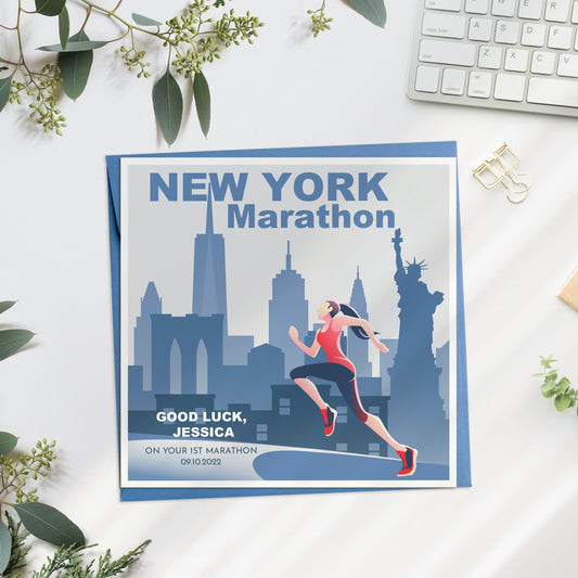 Personalised New York Marathon Card