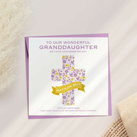 Personalised Confirmation card for Niece, Granddaughter and Daughters