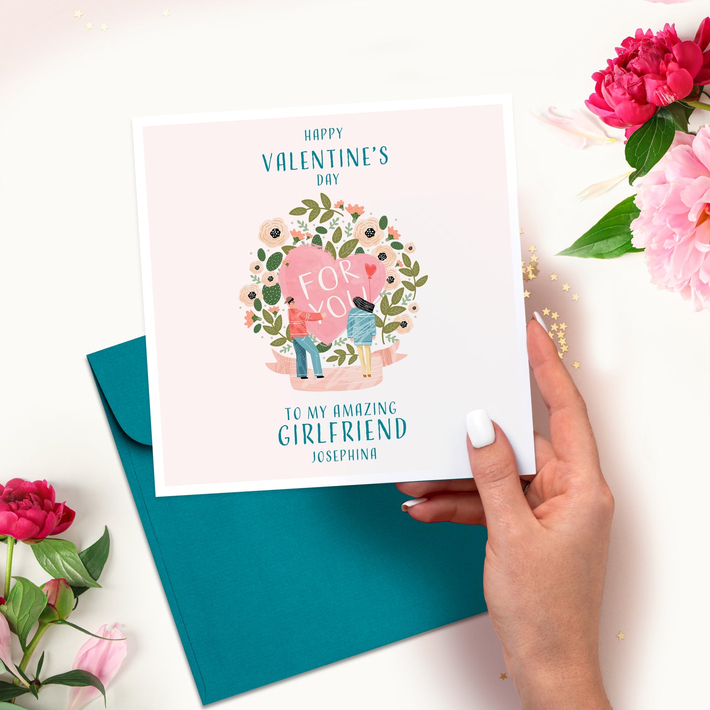 Personalised Valentine's Card for Wife, Girlfriend