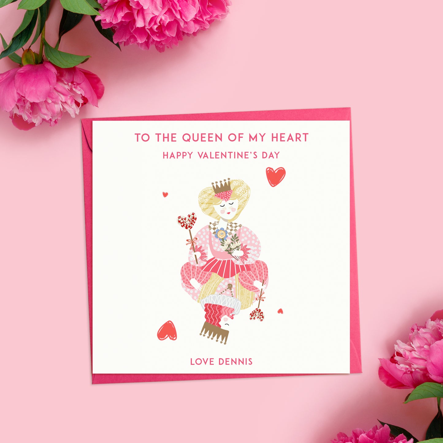 To the Queen of my Heart Valentine's Day Card