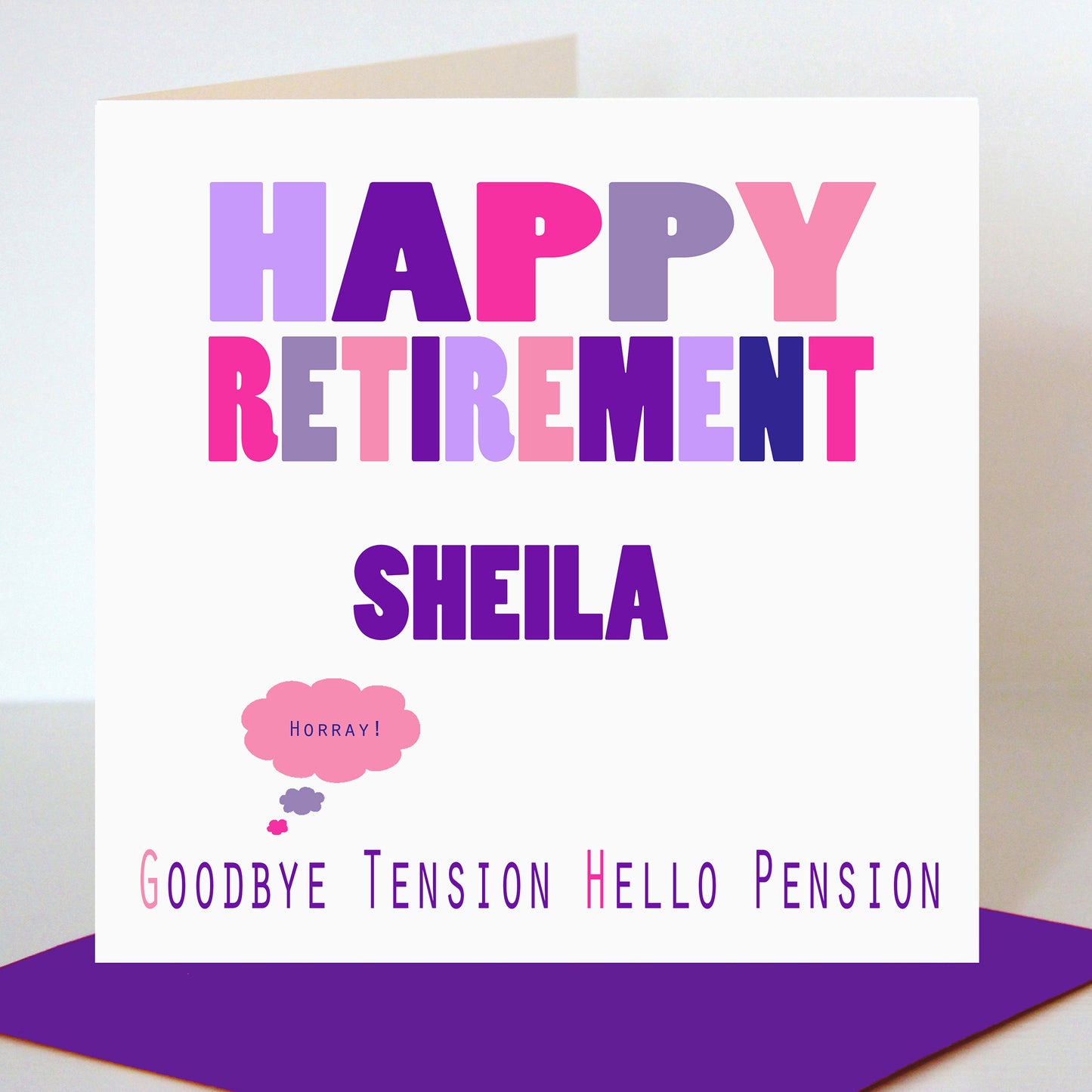 Retirement Card 'Goodbye Tension Hello Pension'