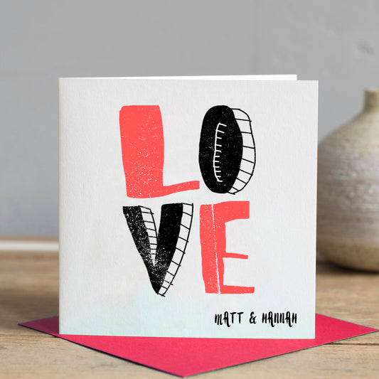 Valentines Day Card, LOVE Personalised Card, Personalised Valentines Day Card,  Fun Valentines Card, Boyfriend Card, Girlfriend Card,