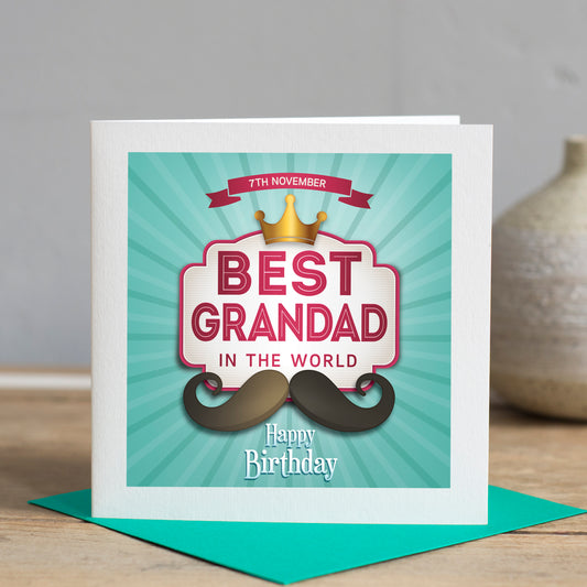 Personalised Best Grandad Birthday Card