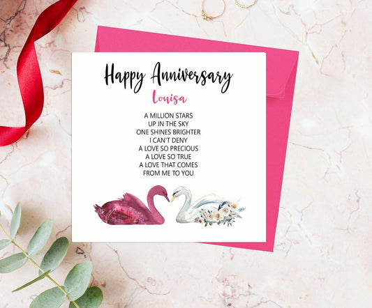 Personalised Wife Anniversary Card