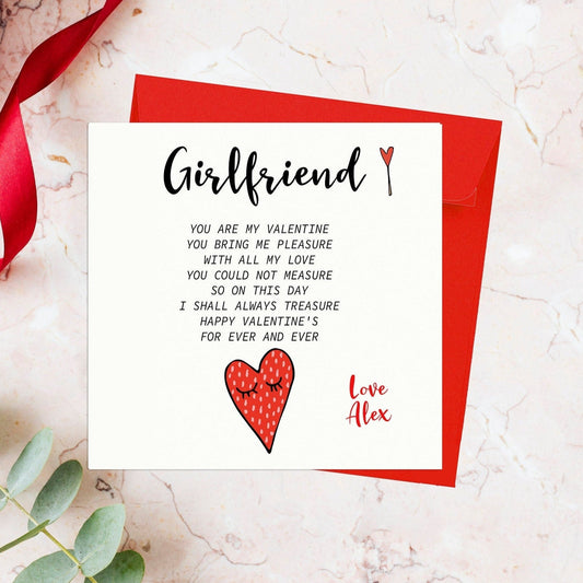 Girlfriend Poem Valentines Day Card