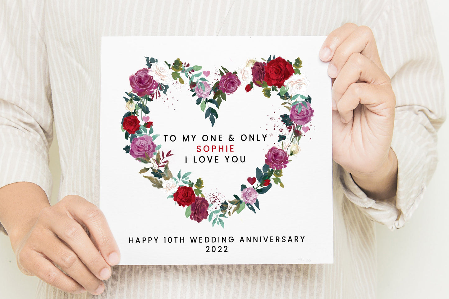 10th Wedding Anniversary Card