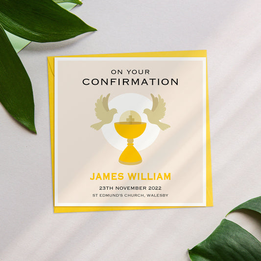 Personalised Confirmation Card for Niece, Confirmation Card for Nephew, Confirmation Card Granddaughter, Confirmation Card Grandson