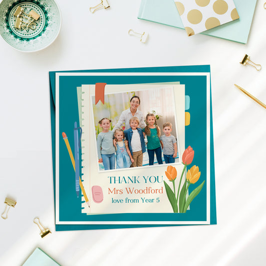 Personalised Thank you Photo Teacher Cards