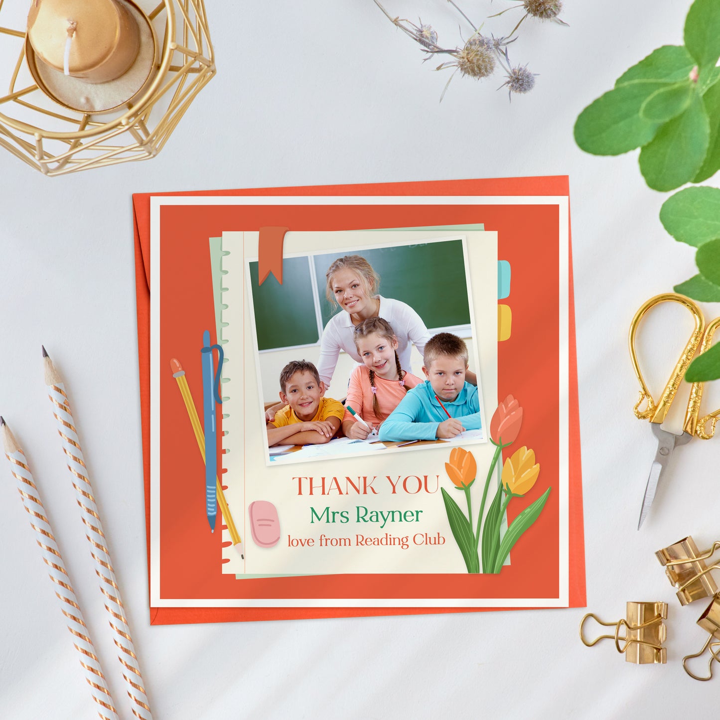 Personalised Thank you Photo Teacher Cards