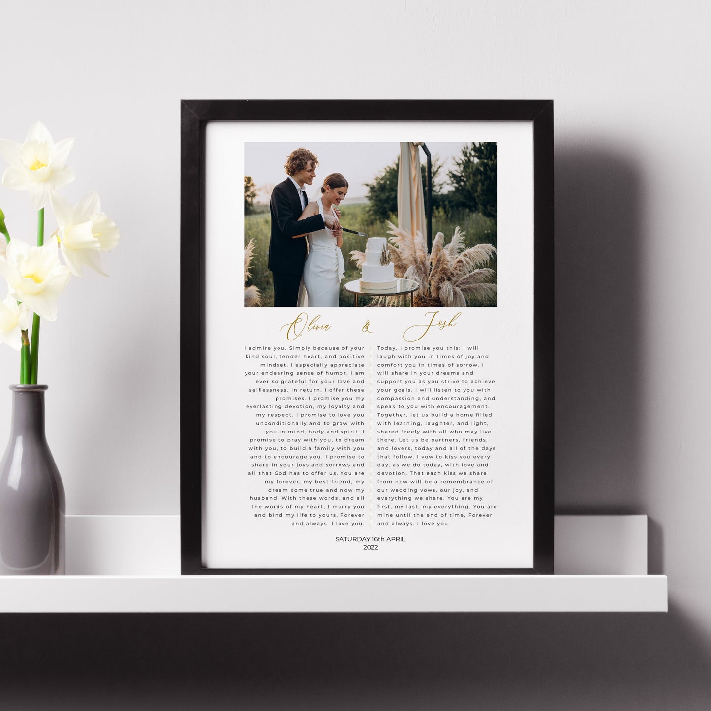 His And Her Vows Photo Print