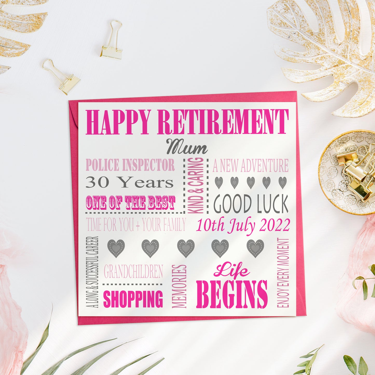 Retirement Card - Word Art
