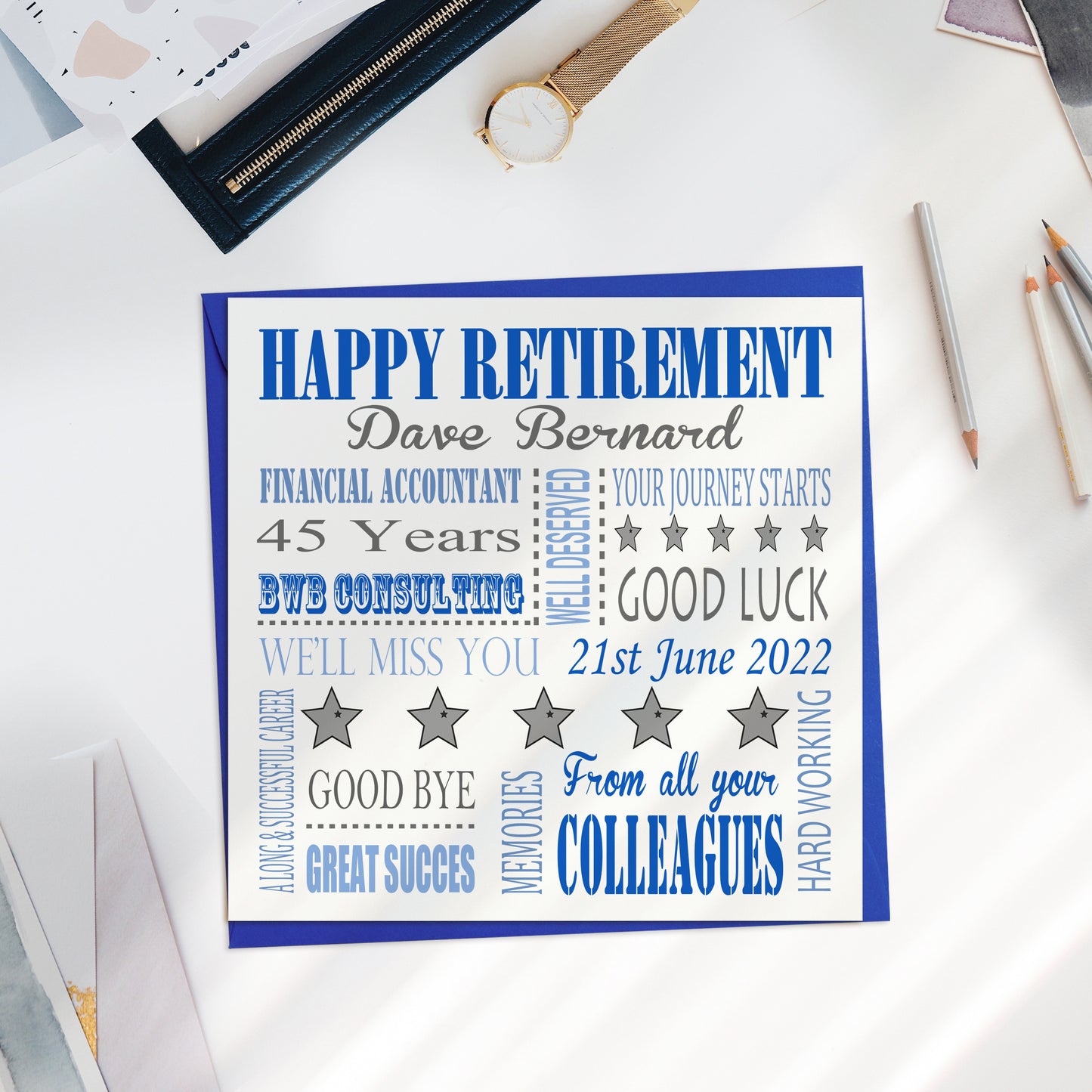 Retirement Card - Word Art
