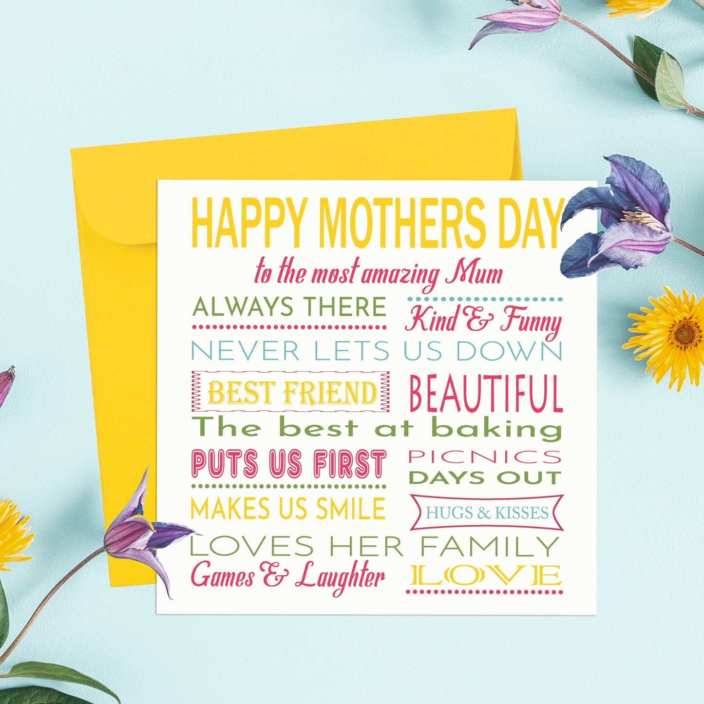 Word Art MOTHERS DAY Card
