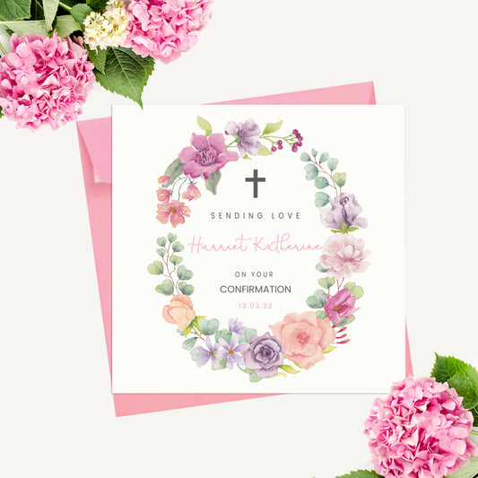 Personalised Pastel Confirmation Card