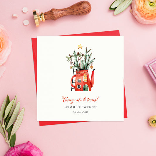 New Home Card - Red Pot
