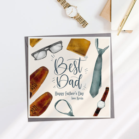 Best Dad Father's Day Card Personalised Card