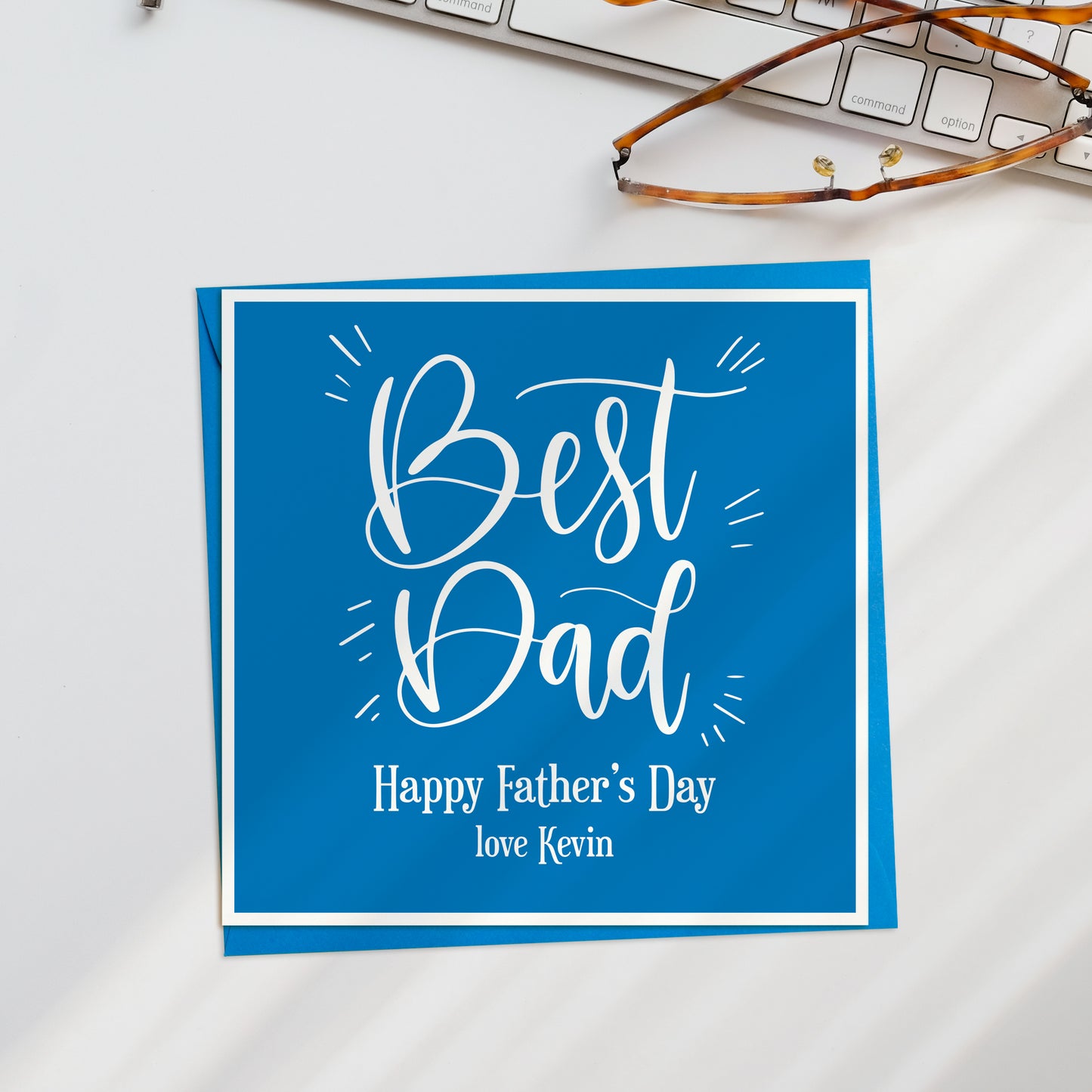 Best Dad Father's Day Card Typography Personalised Card