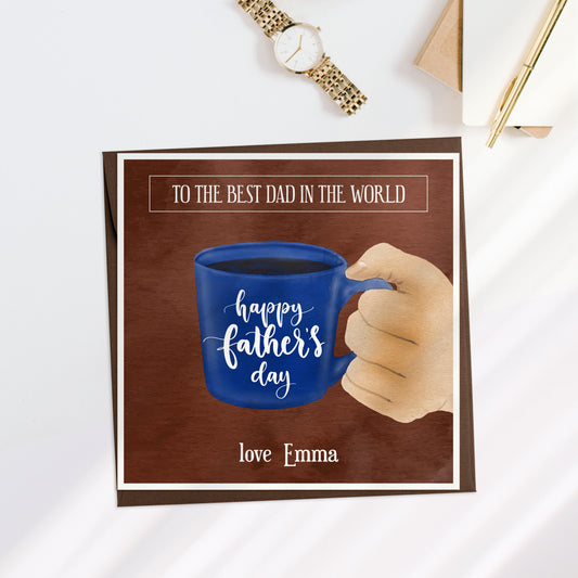 To the best Dad in the World Personalised Card