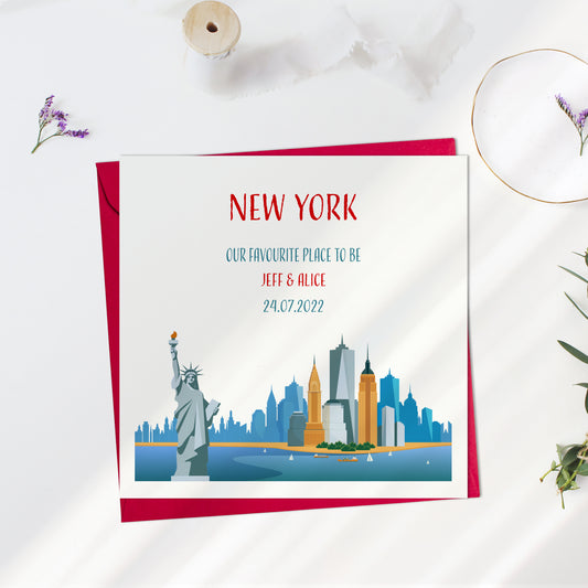 New York Favourite Place Personalised Card