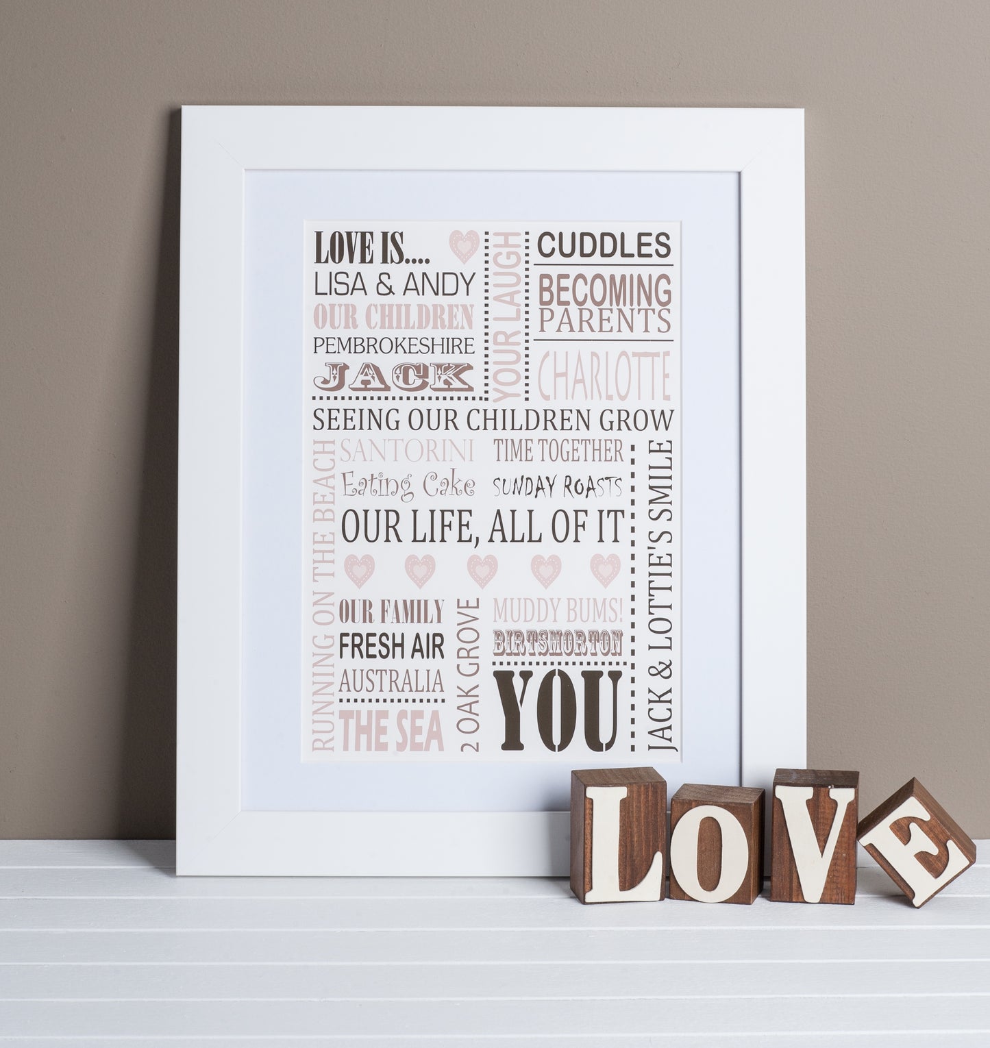 Personalised 'Love Is' Print
