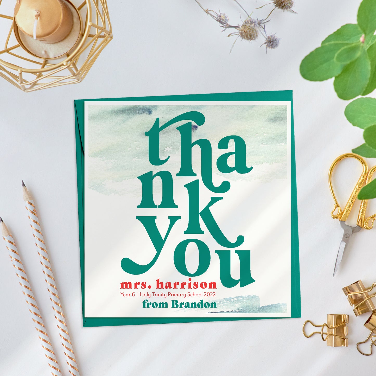 Personalised Thank you Teacher Card