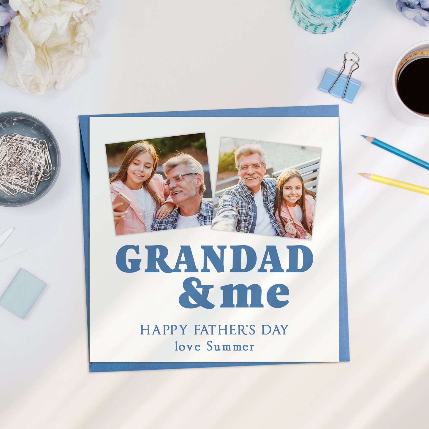 Personalised Father's Day Card with 2 Photos