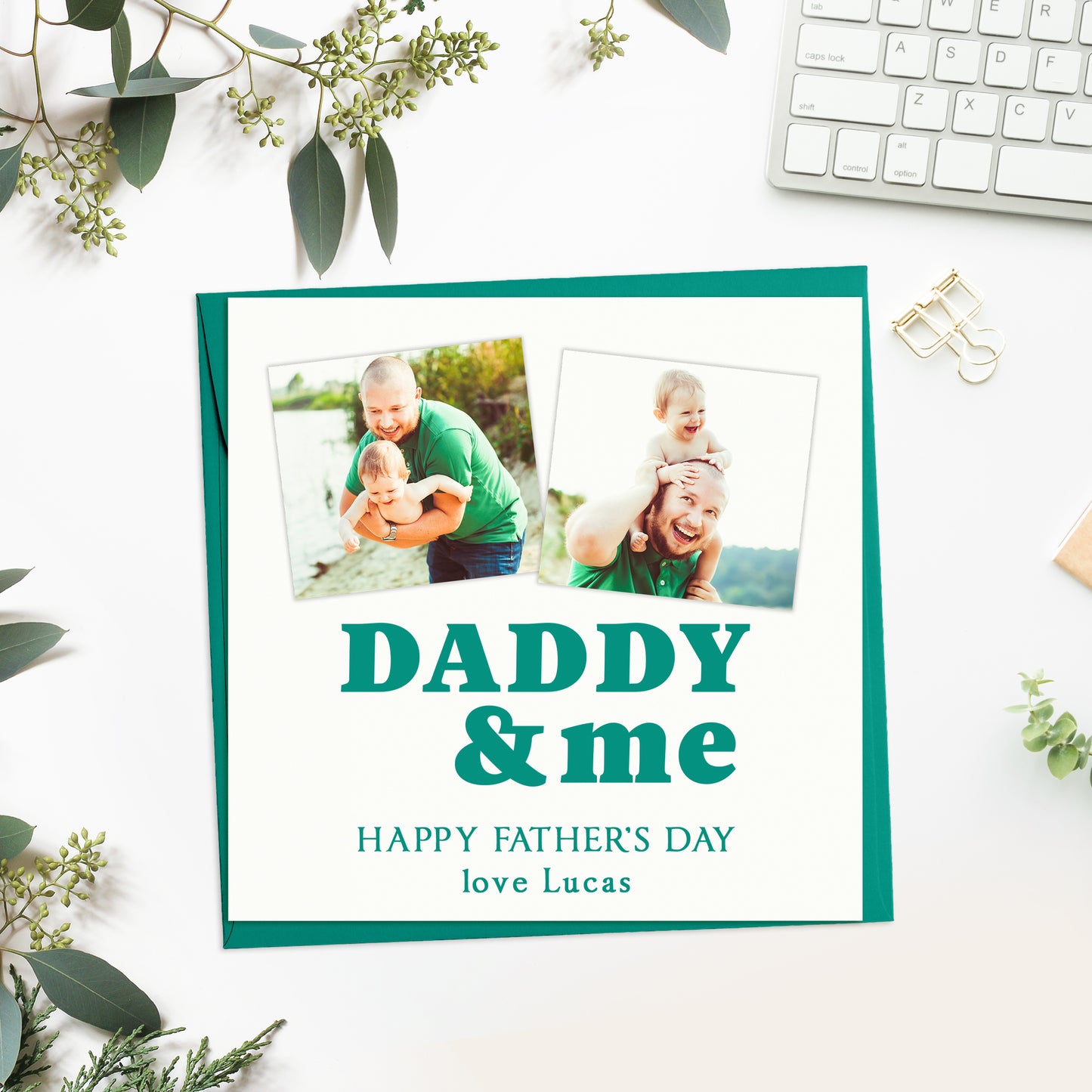 Personalised Father's Day Card with 2 Photos