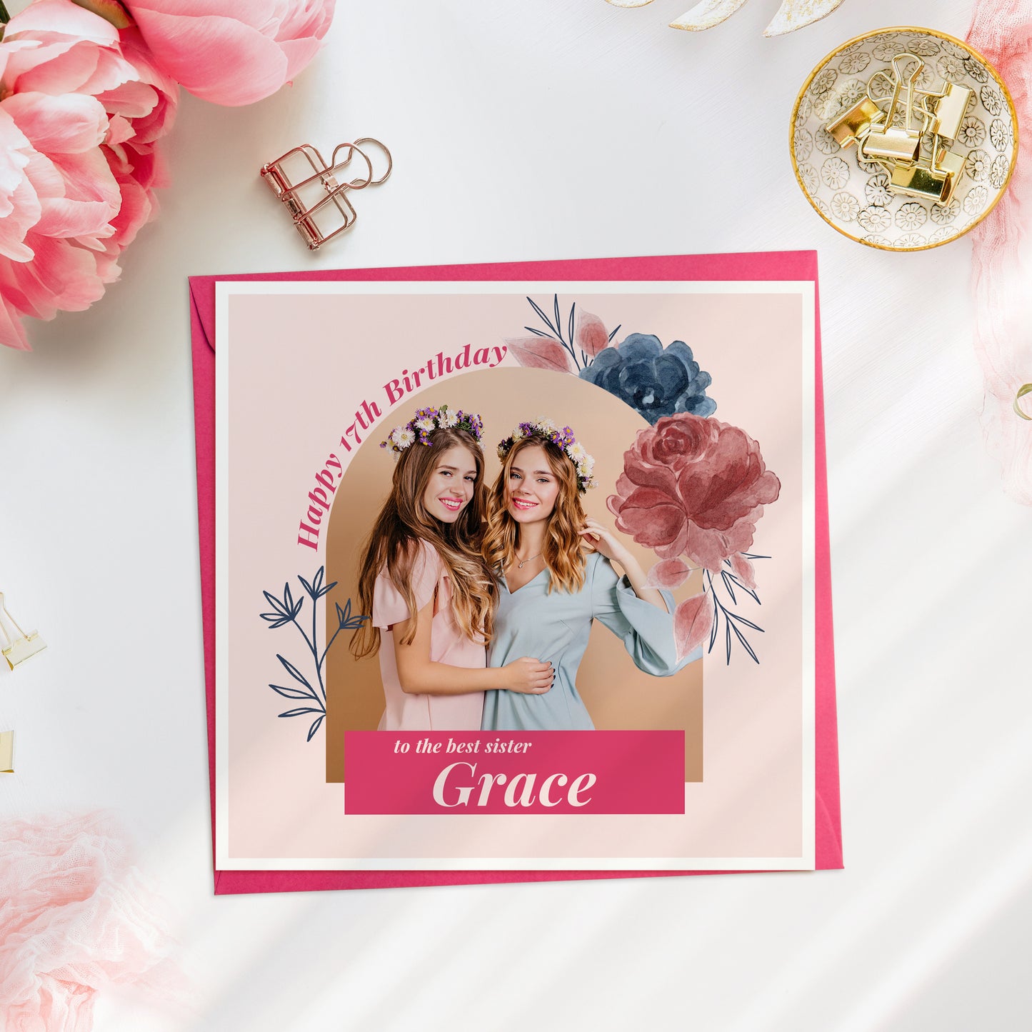 Personalised Photo card for Sisters