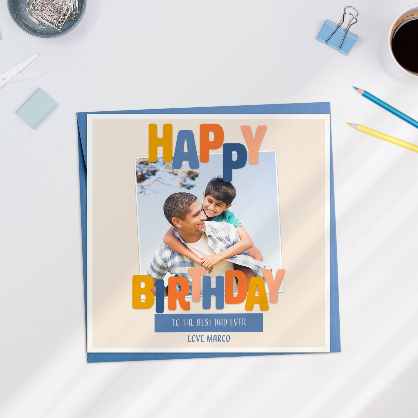 Personalised Photo Birthday Card for Dads