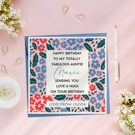 Totally Fabulous Aunt Birthday Card