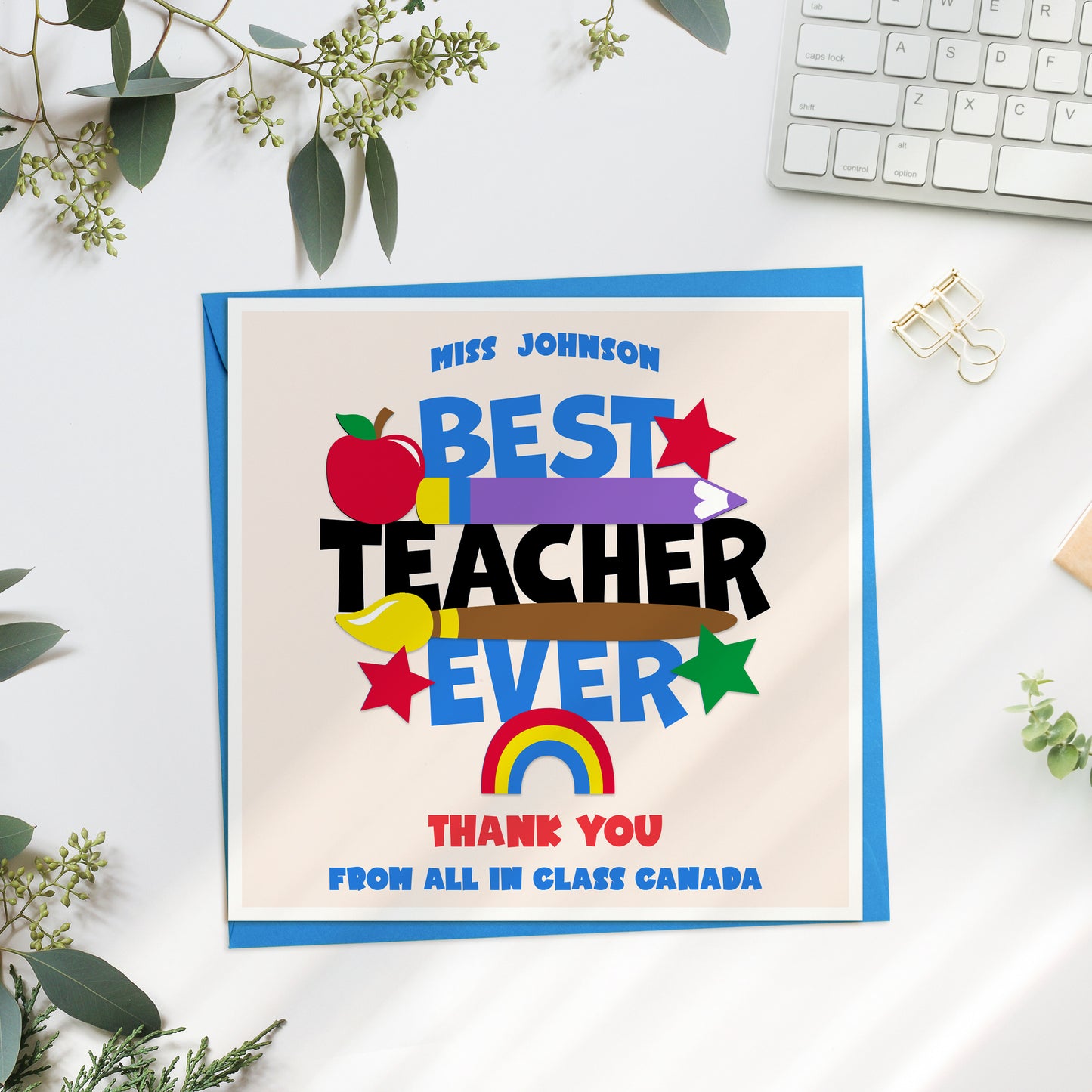 Personalised Card for the Best Teacher Ever