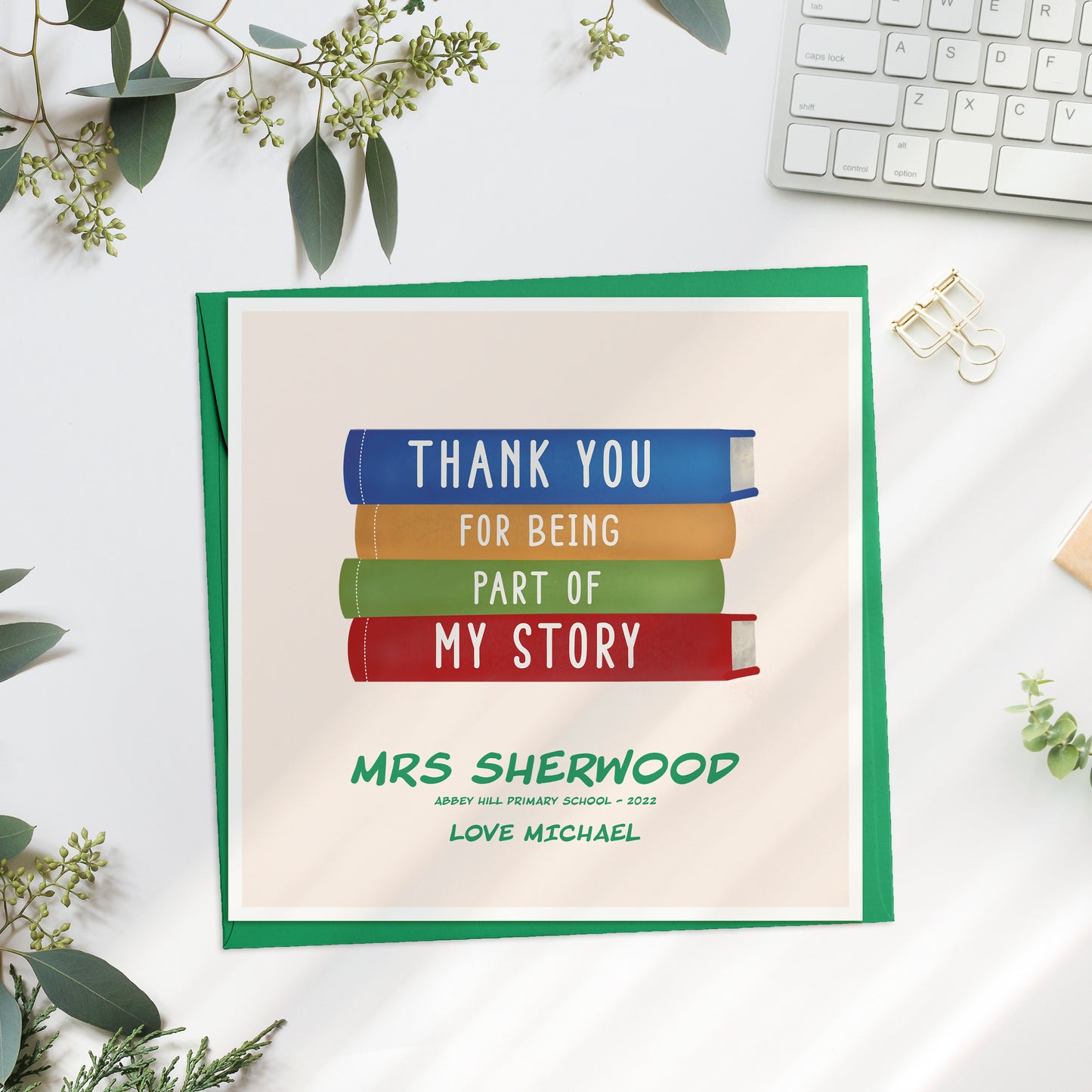 Thank you for being part of my story - Teacher Card