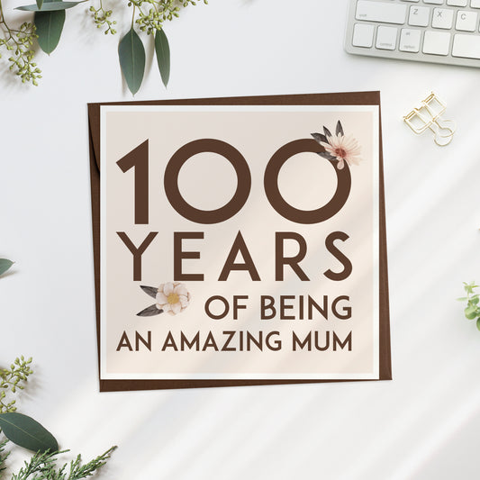 Personalised 100th Birthday Card