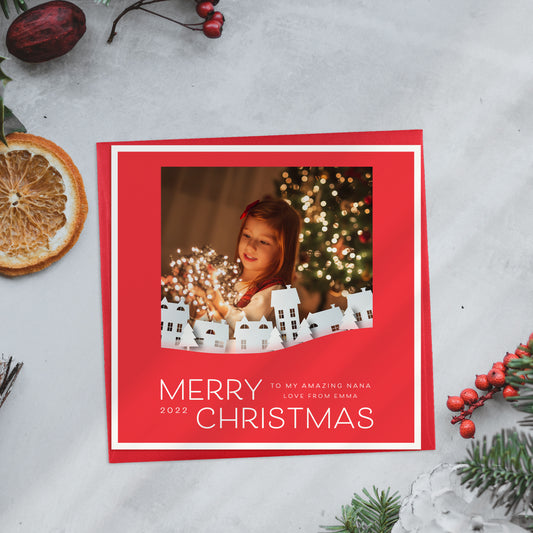 Personalised Photo Christmas Card for Nana