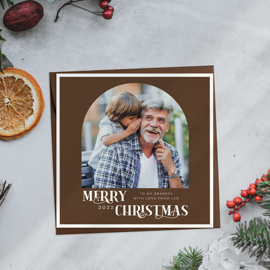 Personalised Photo Christmas Card for Grandma and Grandad