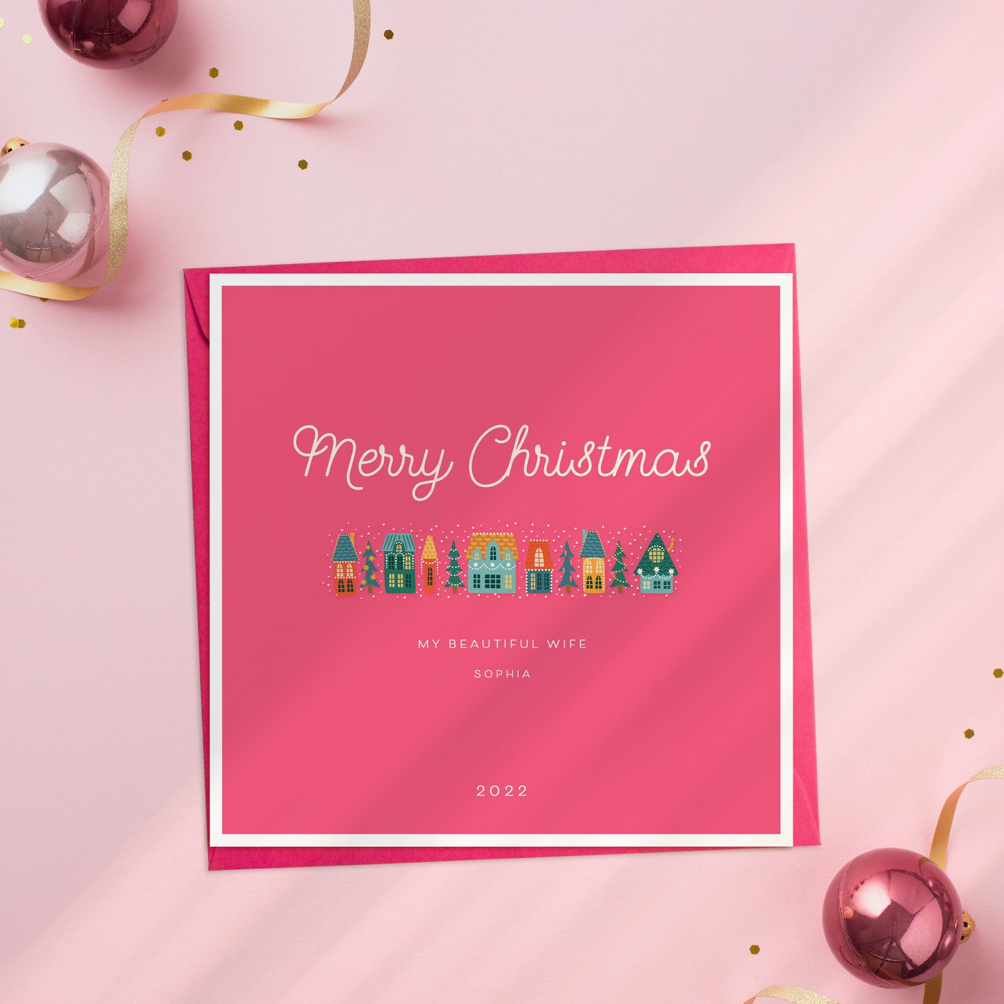 Personalised Wife Christmas Card