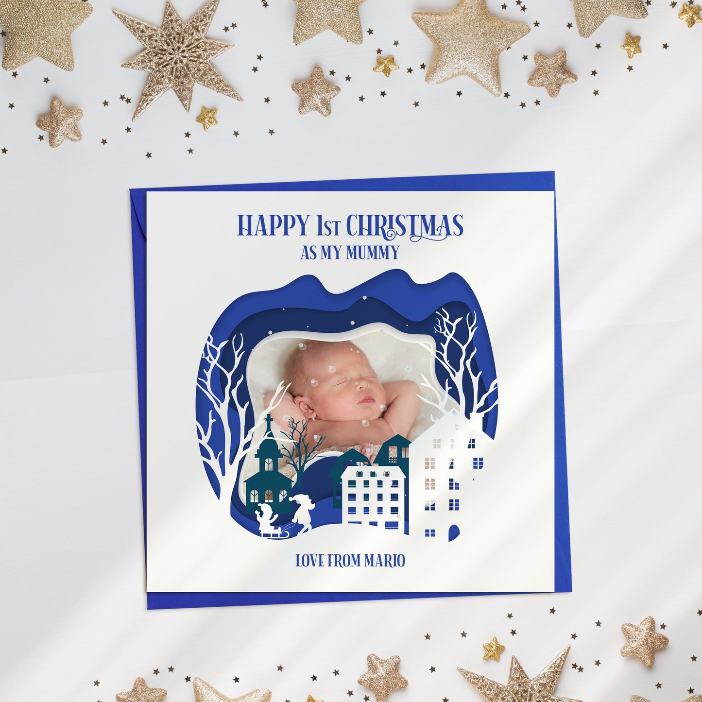 Personalised Christmas Card for Mum