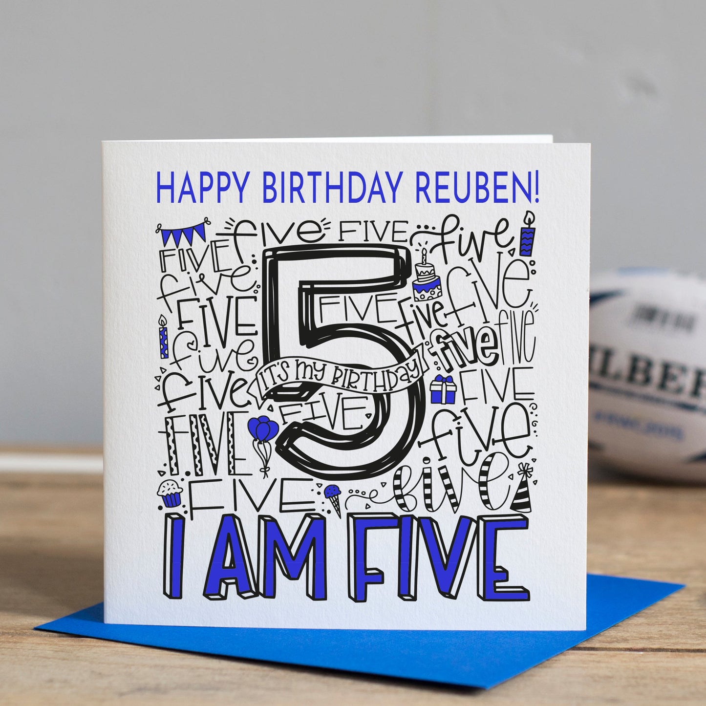 Personalised 5th Birthday Card