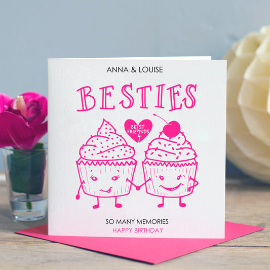 Best Friend Birthday Card 'Besties'