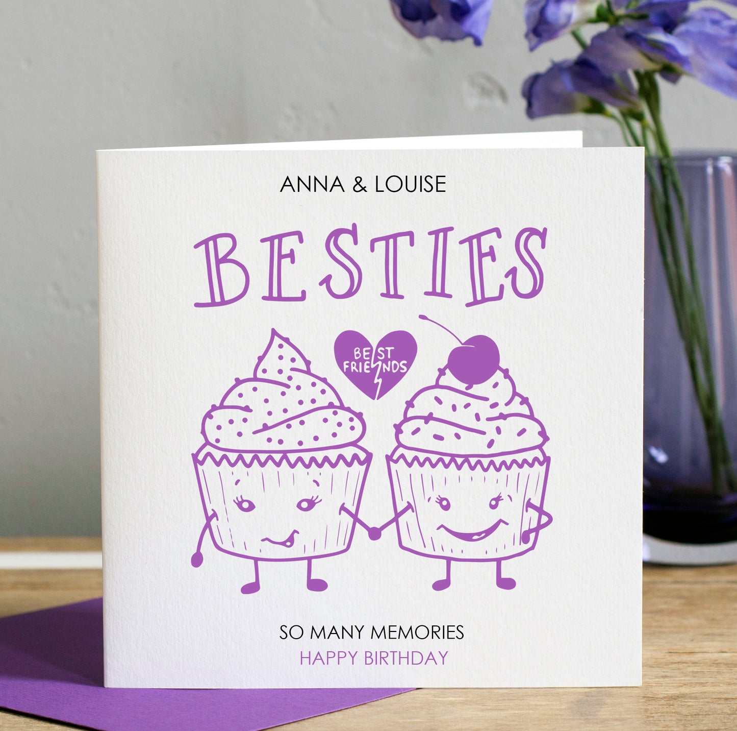 Best Friend Birthday Card 'Besties'