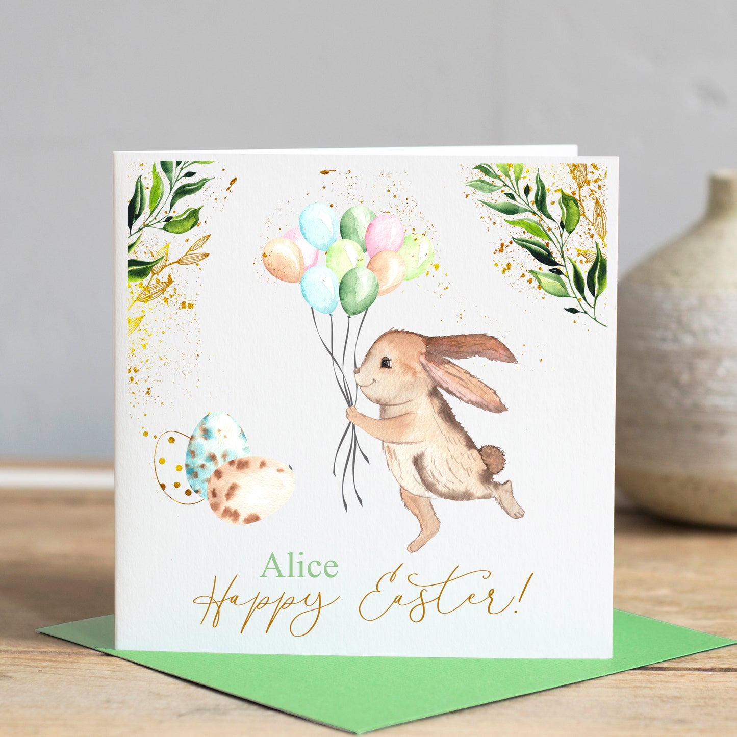 Personalised Easter Balloons Card