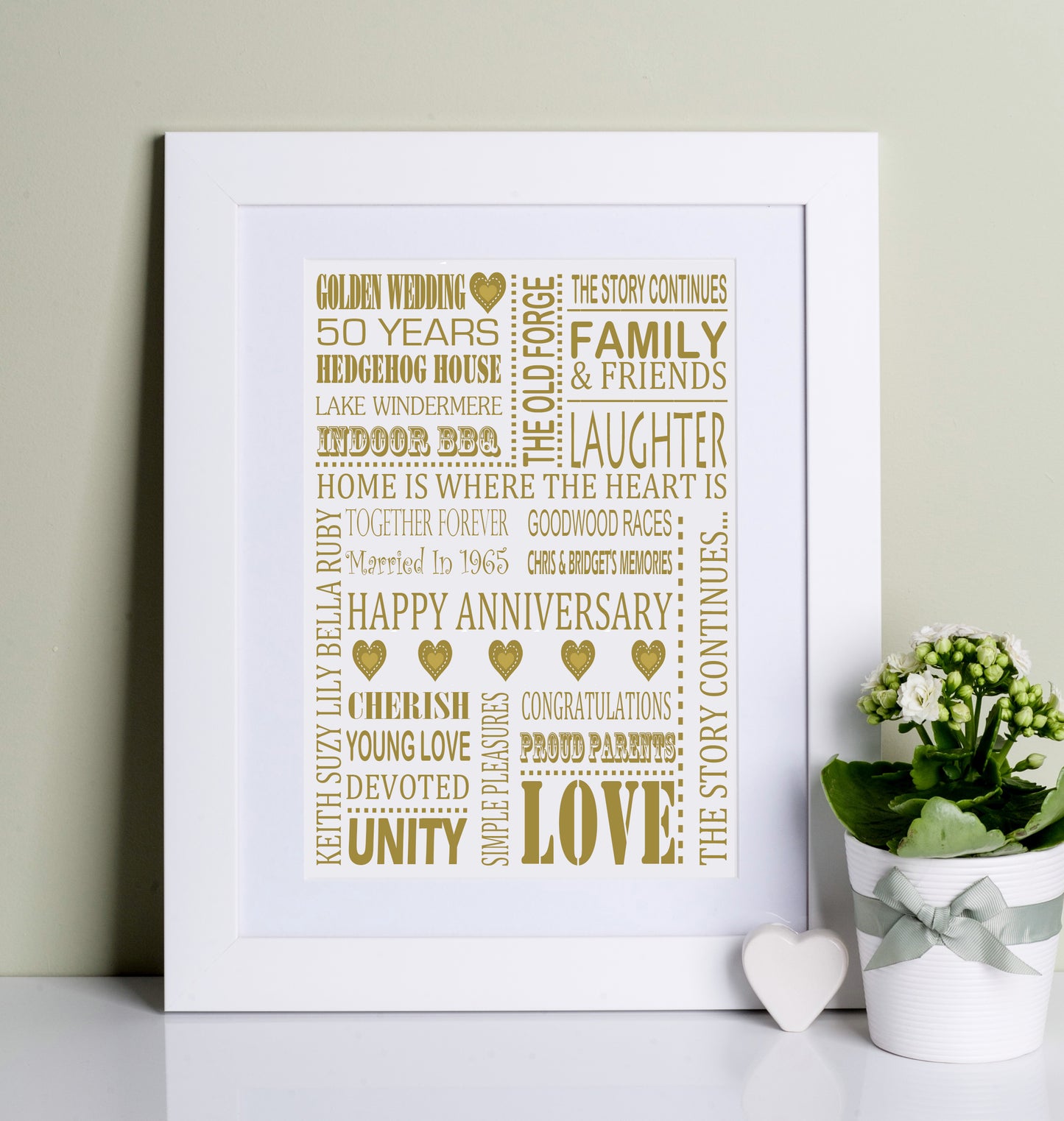 Golden Wedding Anniversary Print