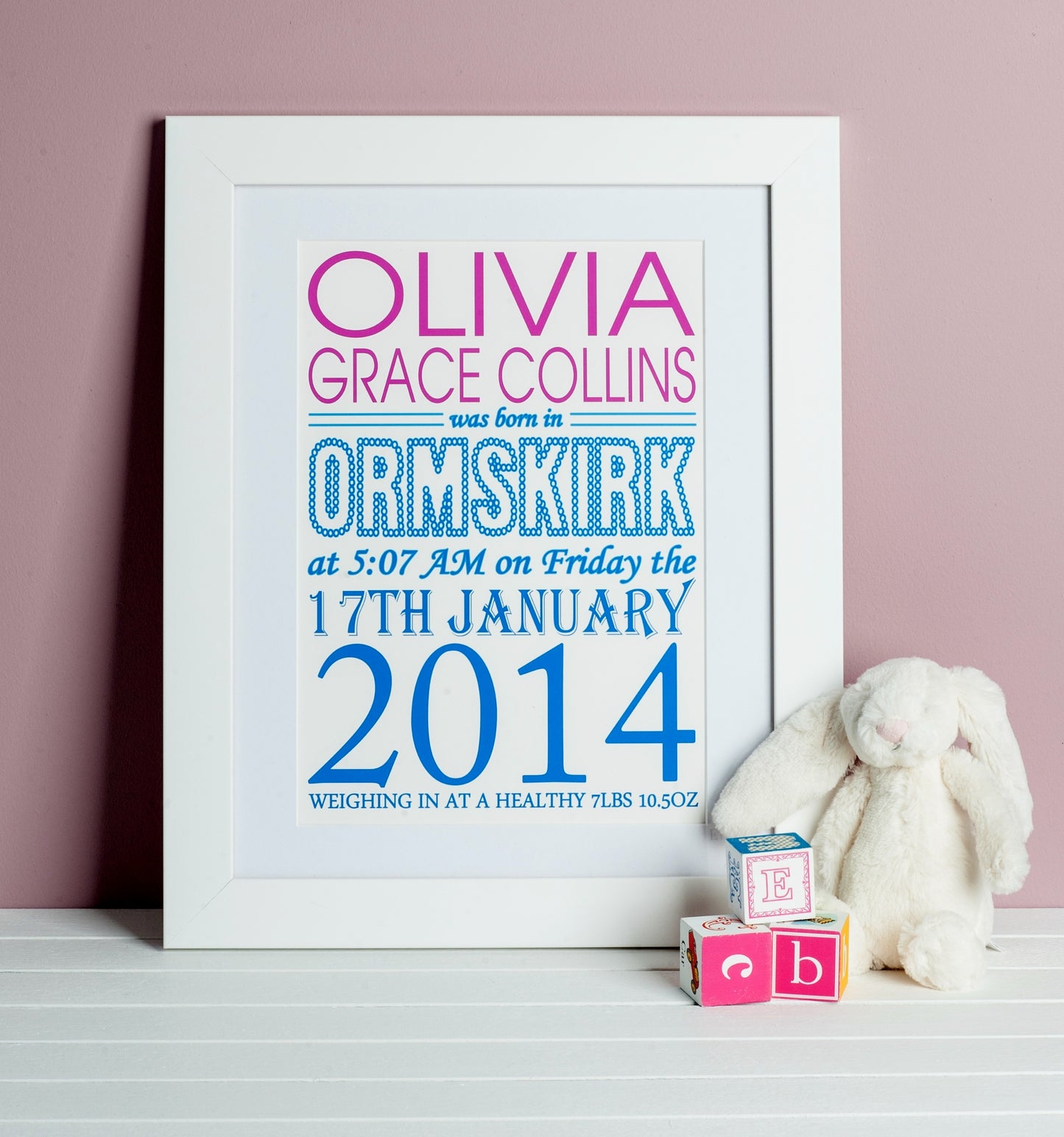 Personalised Birth Announcement Print