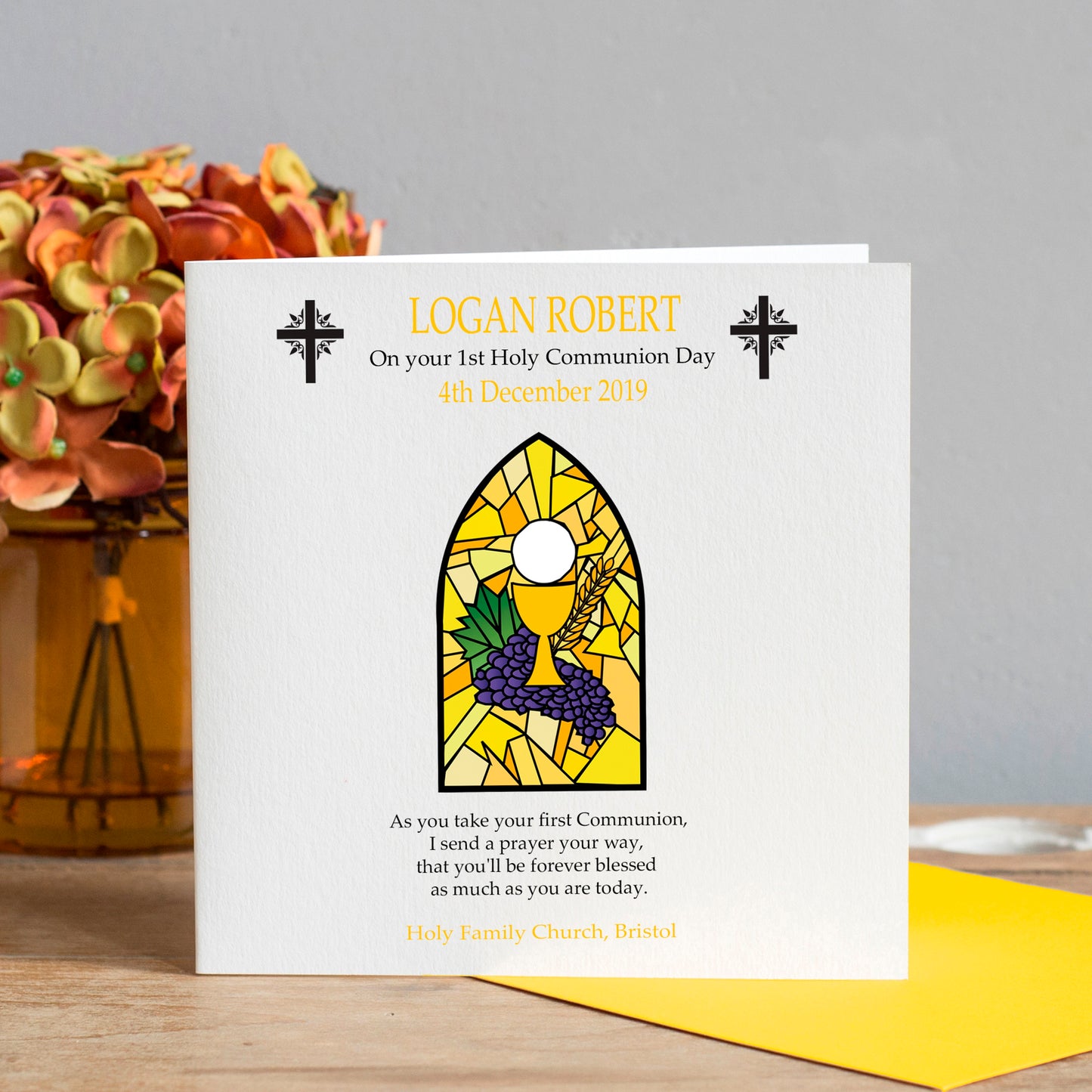 Sacrament of First Holy Communion Card