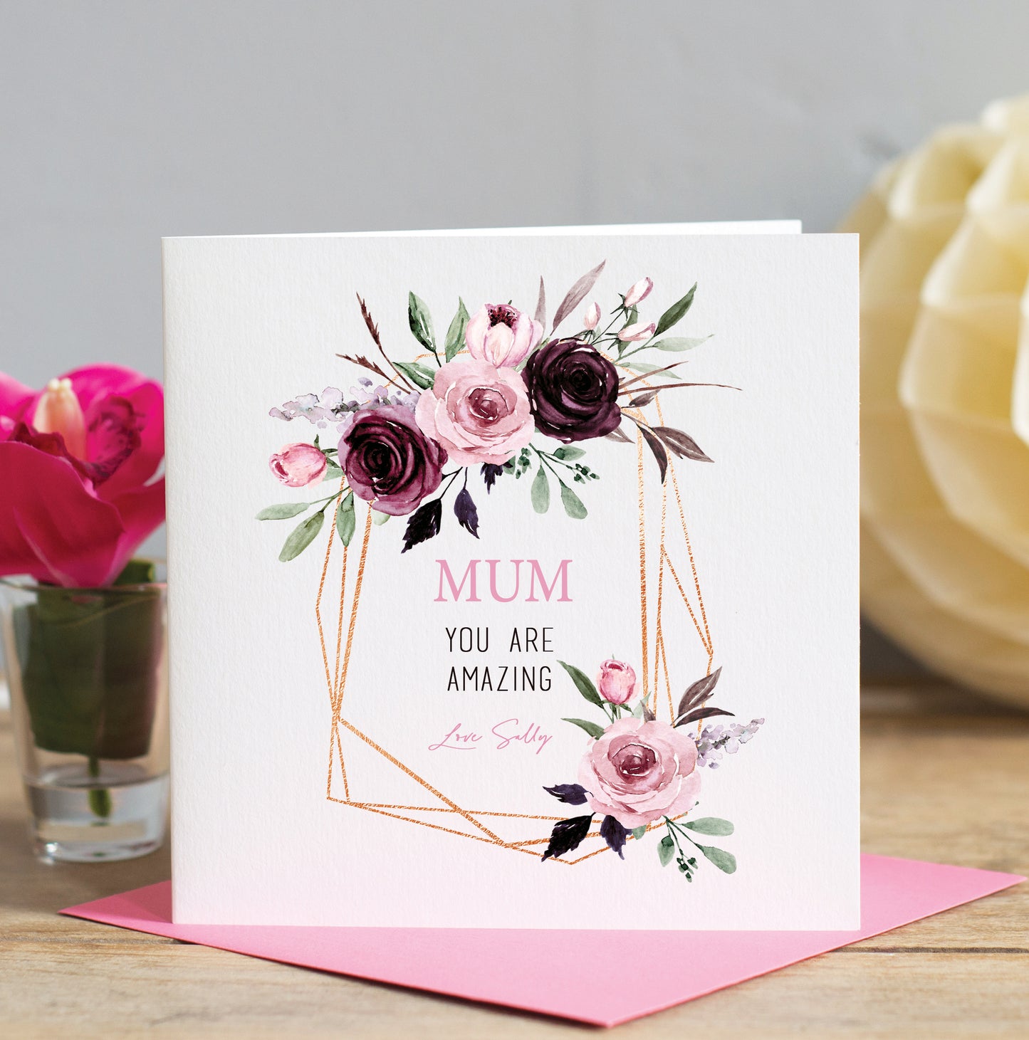 Floral Frame Mothers Day Card