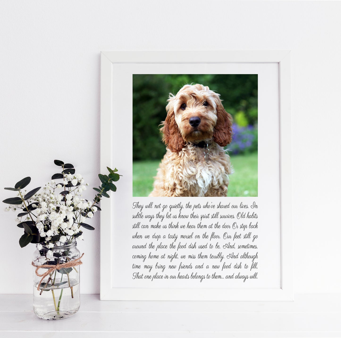 Pet Memorial Poem and Photo Print